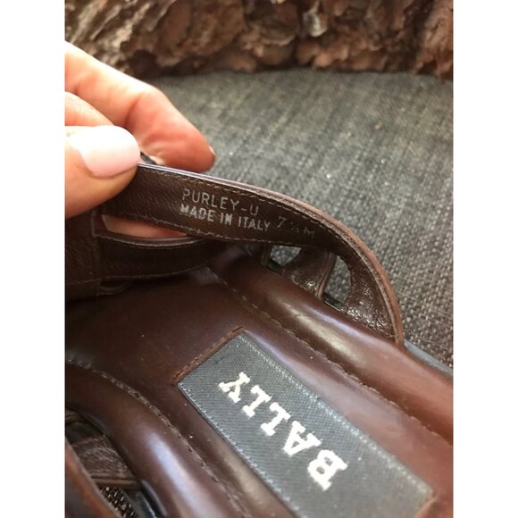 Bally Leather Women’s Sandals Size 7.5 in brown - Picture 8 of 8